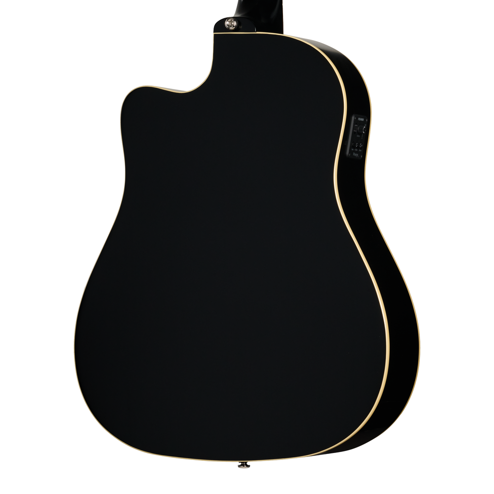 Epiphone J45 Standard EC acoustic guitar in vintage sunburst finish, showing the body, soundhole, and fretboard.