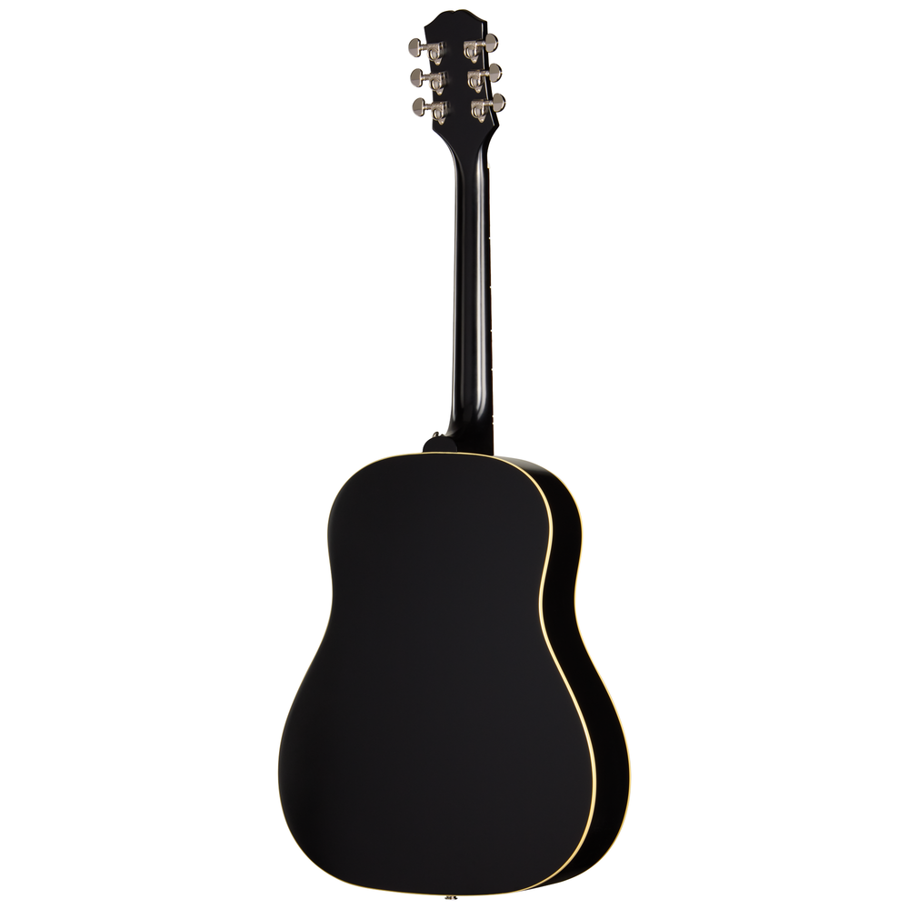 Epiphone J45 Standard acoustic guitar in vintage sunburst finish, showcasing its body, soundhole, and neck details.
