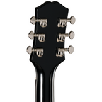 Left-handed Epiphone L00 Standard acoustic guitar in vintage sunburst finish, showing the body, neck, and soundhole.