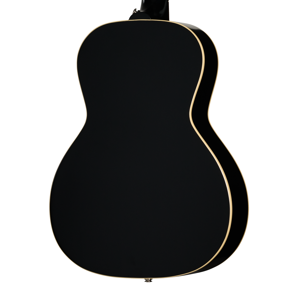 Epiphone L00 Standard acoustic guitar in vintage sunburst finish, showing its body, pickguard, and fretboard details.