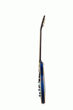 Epiphone ES-335 Figured semi-hollow body electric guitar in Blueberry Burst finish, showing the guitar's body and hardware.
