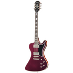 Epiphone Futura RD Custom electric guitar with Midnight Ember Shift finish, featuring a sleek body and dual humbucking pickups.