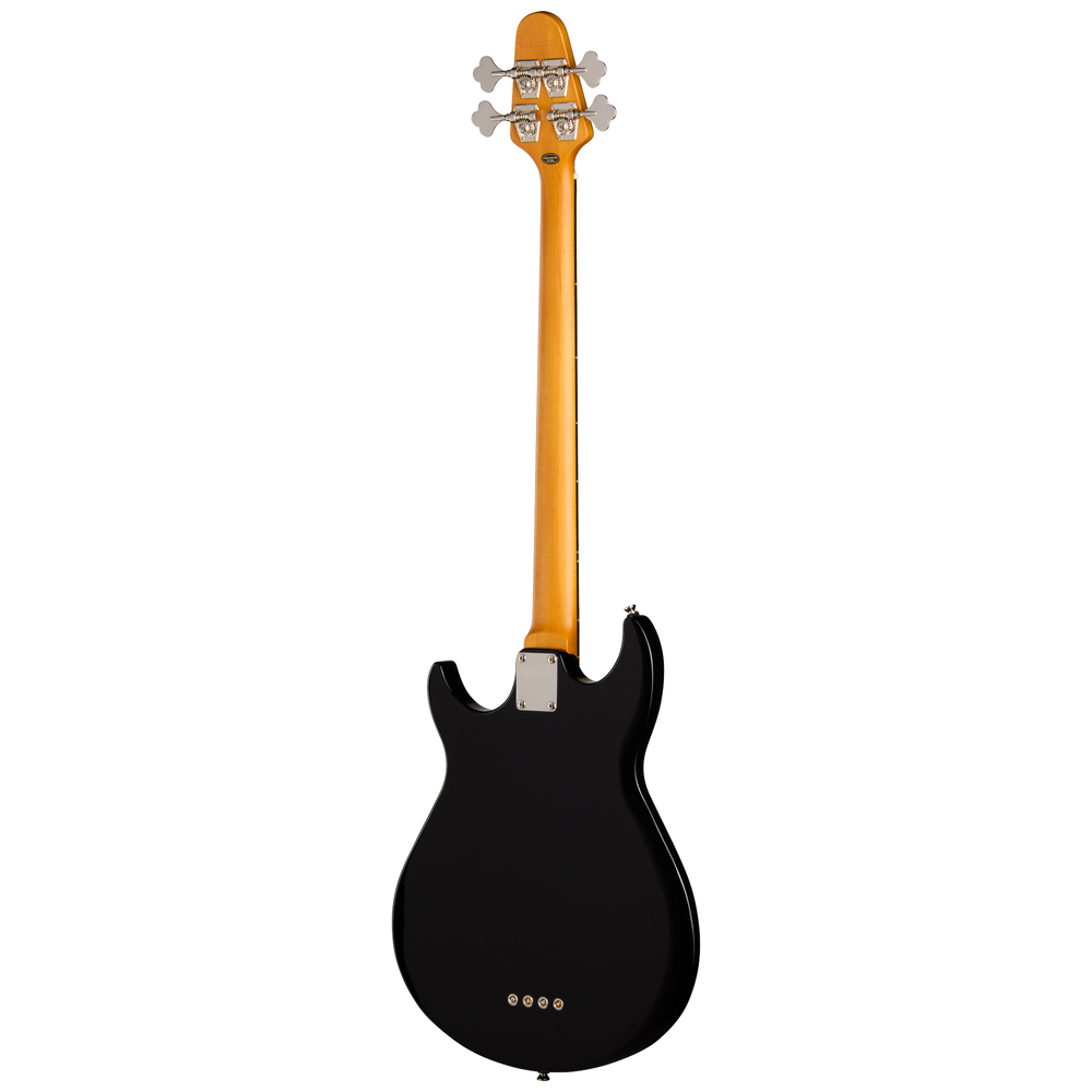 Epiphone Mike Dirnt Grabber G3 bass guitar in Silverburst finish, showing the sleek body and dual pickups.