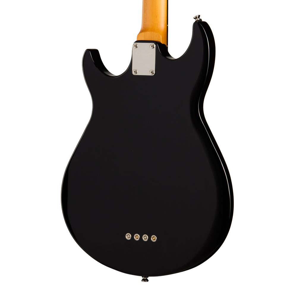 Epiphone Mike Dirnt Grabber G3 bass guitar in silverburst finish, featuring a sleek body and four-string design.