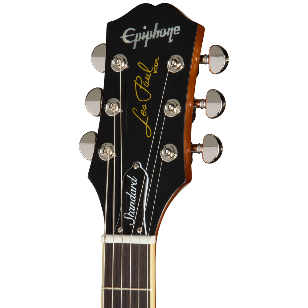 Epiphone Les Paul Standard 60s electric guitar in ebony with dual humbucker pickups and classic design.