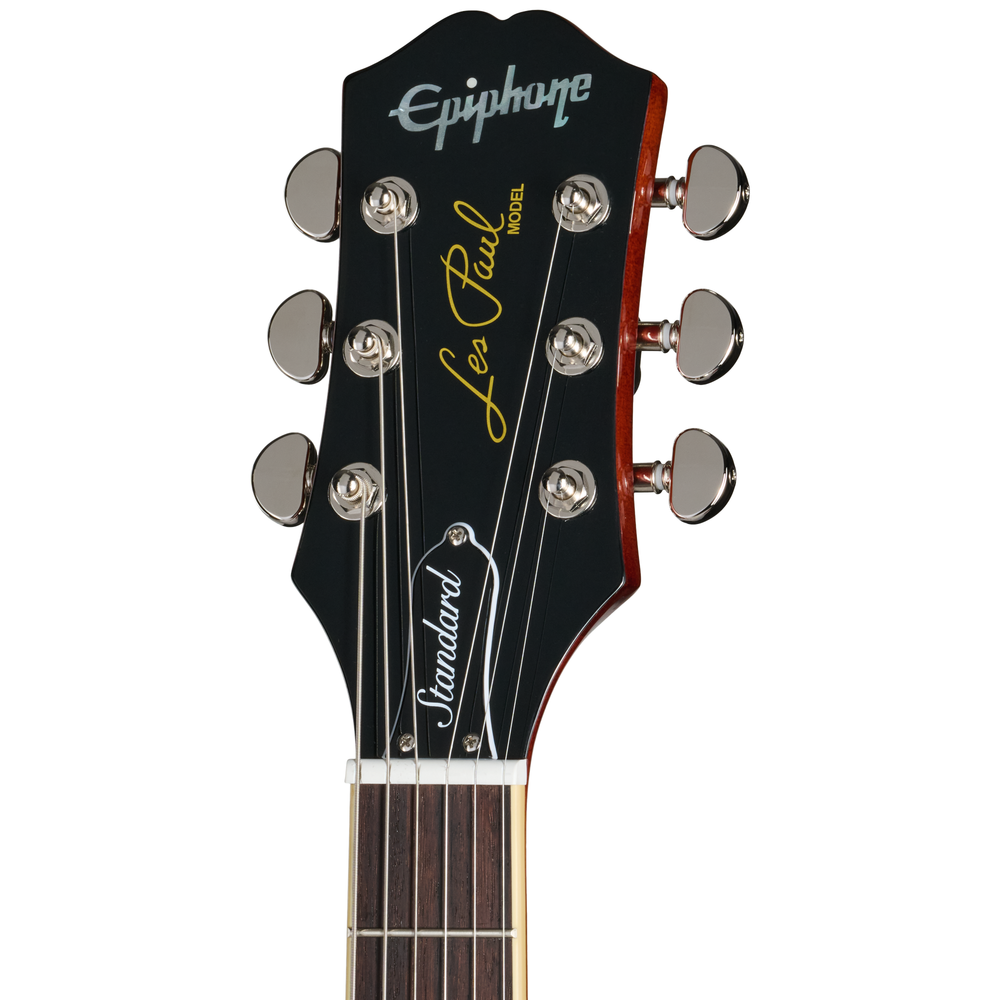 Epiphone Les Paul Standard 60s electric guitar in Iced Tea Burst finish, showing its solid body, double-cut design, and classic hardware.