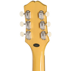 Epiphone Les Paul Junior electric guitar in TV Yellow, showcasing its solid body, single cutaway, and vintage style design.