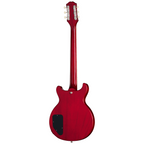 Epiphone Les Paul Special Double Cut electric guitar in cherry red, showcasing its solid body and dual humbucker pickups.