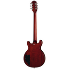 Epiphone Les Paul Special Double Cut electric guitar in figured bourbon burst finish, showcasing its solid body and classic design.