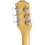 Epiphone Les Paul Special Double Cut electric guitar in TV yellow with two humbucker pickups and maple neck.