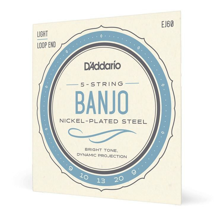 D'Addario EJ60 5-String Banjo Strings - Nickel Light - 9-20