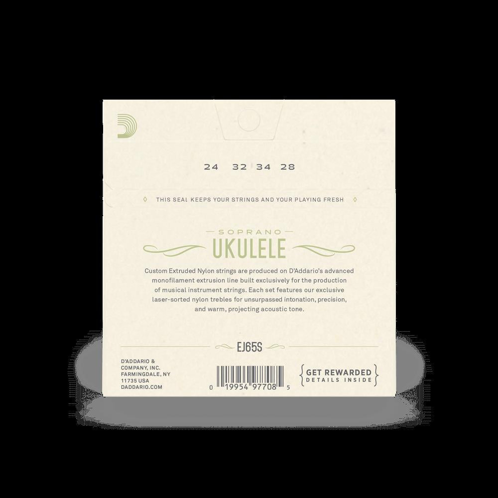 D'Addario Uke Strings Set - Clear Nylon - Soprano