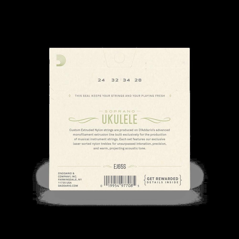 D'Addario Uke Strings Set - Clear Nylon - Soprano