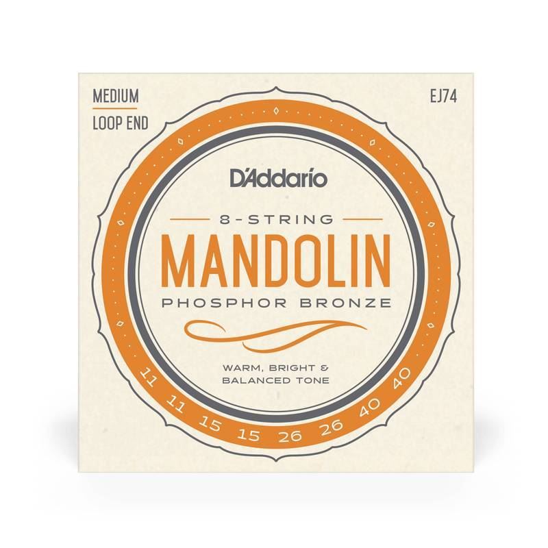 D'Addario EJ74 Mandolin Strings 11-40 Phosphor Bronze Medium