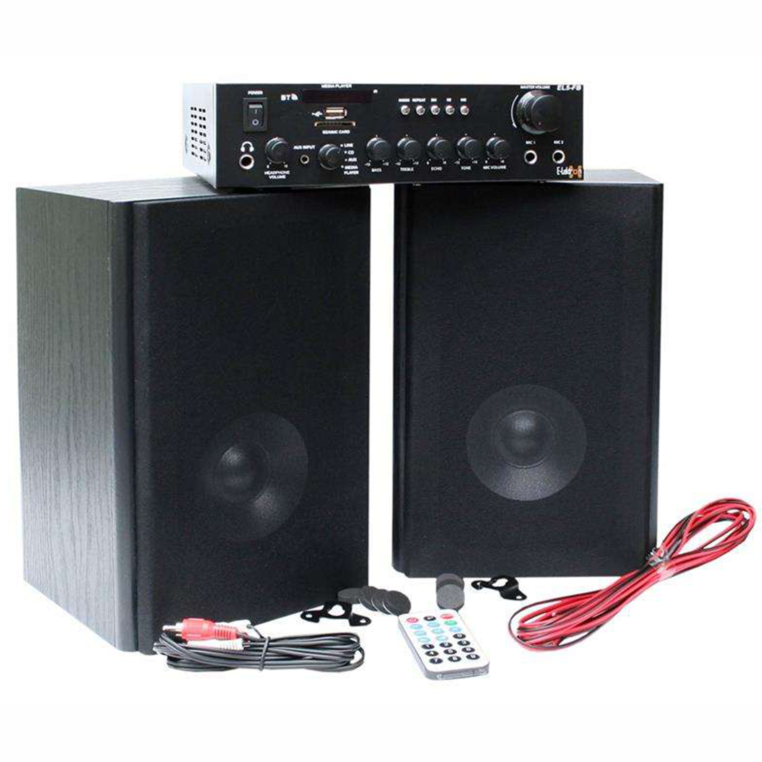 E-Lektron EAS5.5P 5.5 inch Bookshelf Speakers with Amplifier Set