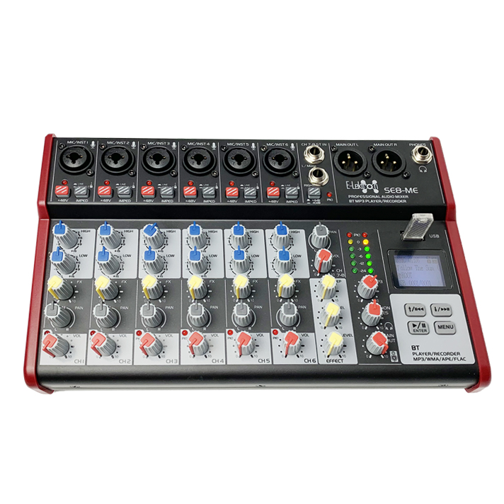 E-Lektron SE-8 Mixer with FX, Bluetooth and USB Audio Interface