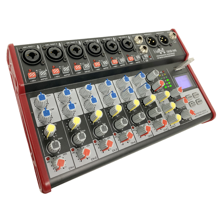 E-Lektron SE-8 Mixer with FX, Bluetooth and USB Audio Interface