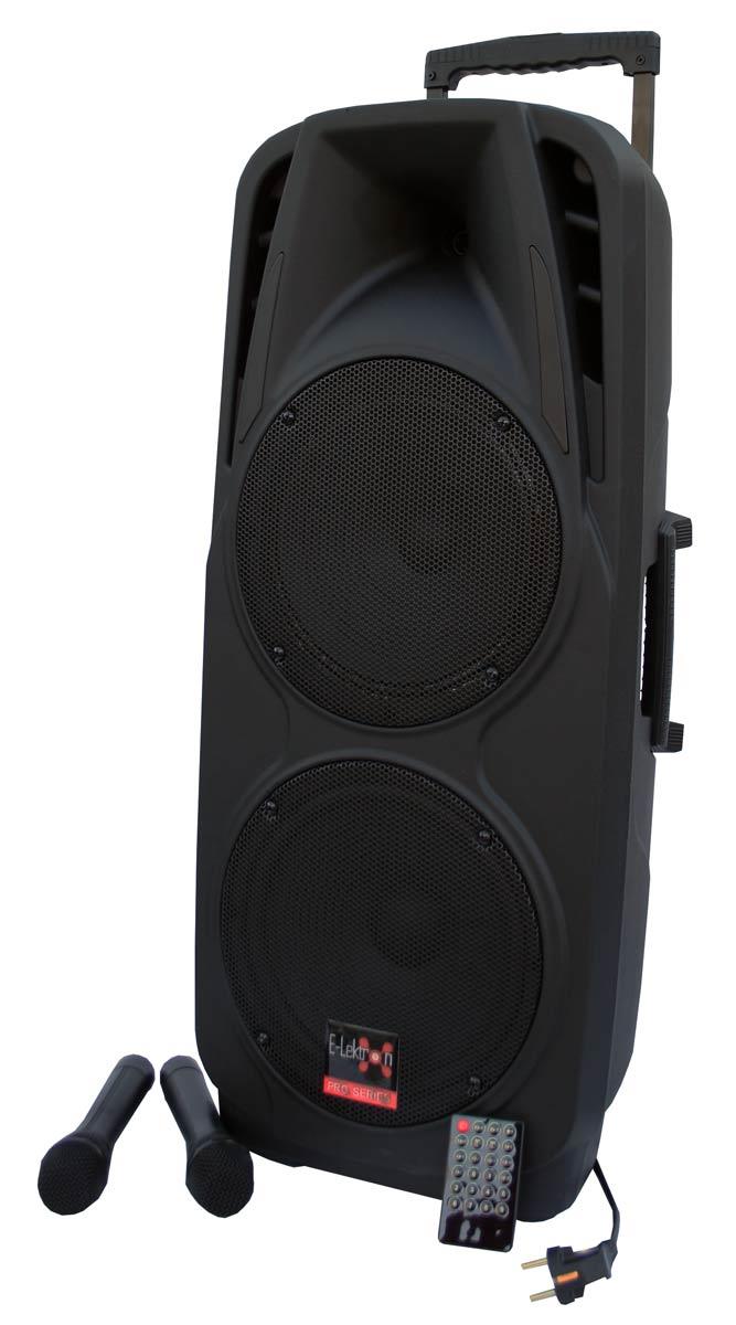 E-Lektron EL225 Dual 10 Portable PA System with 2 Wireless Microphones and Bluetooth (B-STOCK)