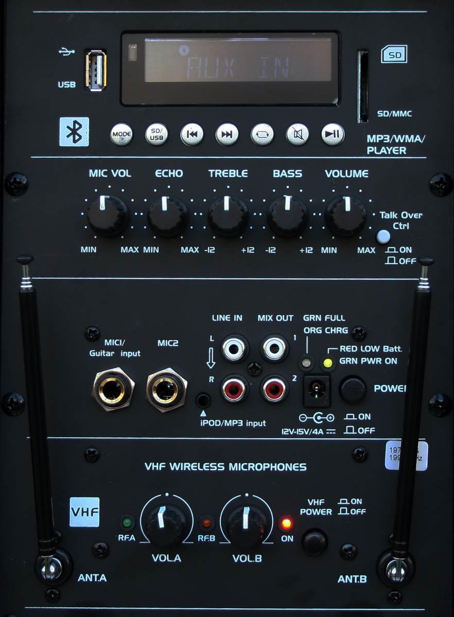 E-Lektron EL225 Dual 10 Portable PA System with 2 Wireless Microphones and Bluetooth (B-STOCK)