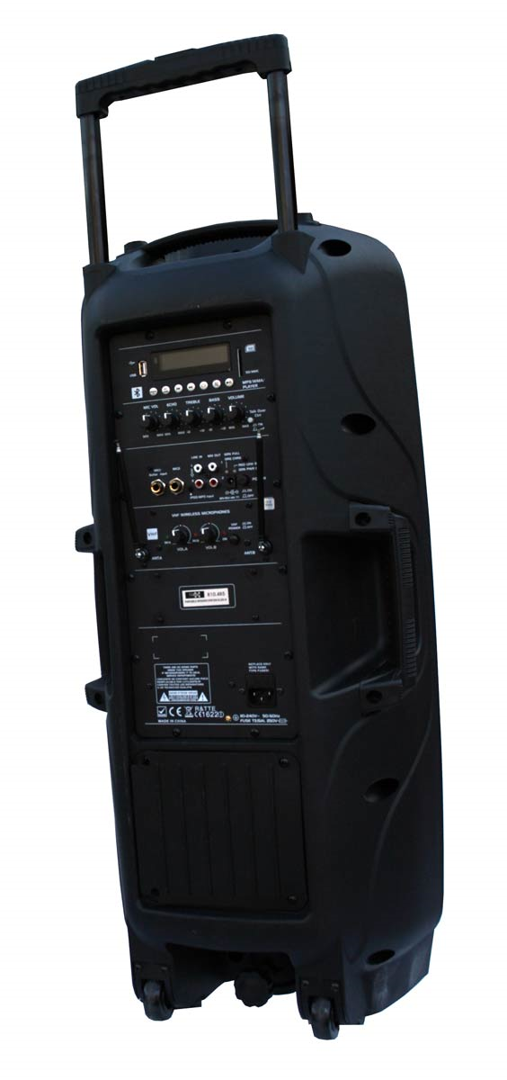 E-Lektron EL225 Dual 10 Portable PA System with 2 Wireless Microphones and Bluetooth