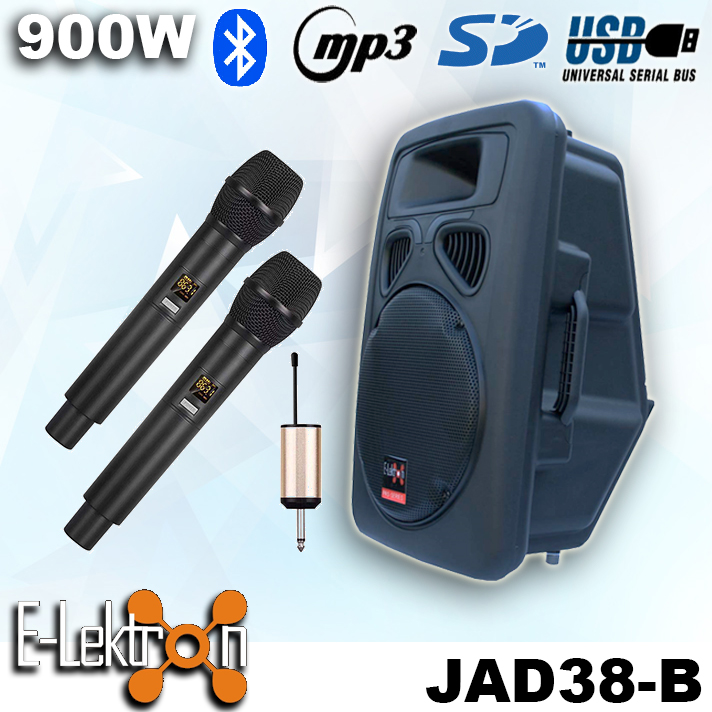 E-Lektron JAD38-B 900W 15 inch Active Speaker with Bluetooth