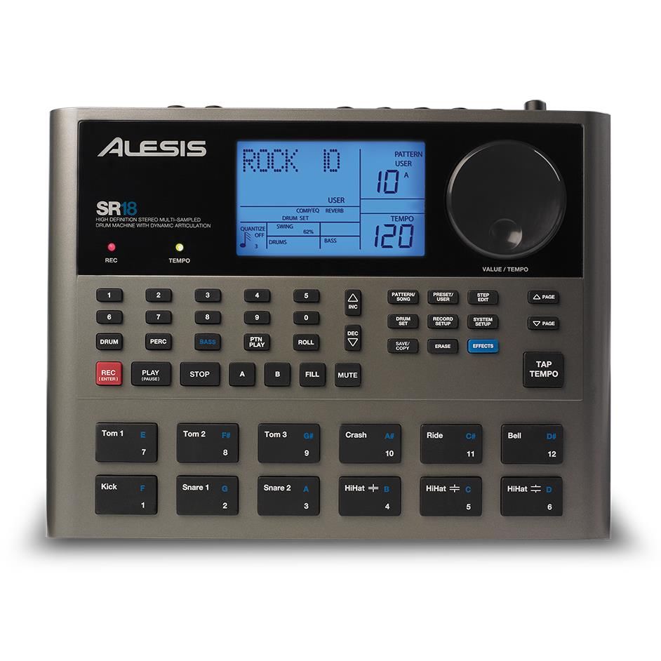 Alesis SR-18 Portable Drum Machine with Effects (SR18)