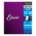 Elixir 11-52 Acoustic Guitar Strings POLYWEB 80/20 Coated Custom Light Gauge