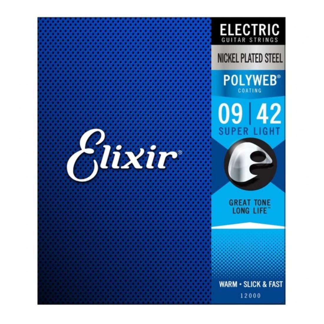 Elixir 12000 Electric Guitar Strings POLYWEB Super Light 9-42