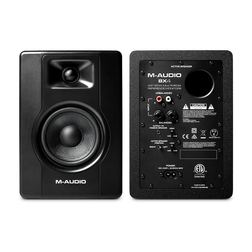 M-Audio BX4D3 4 inch Multimedia Reference Studio Monitor Speakers - Pair