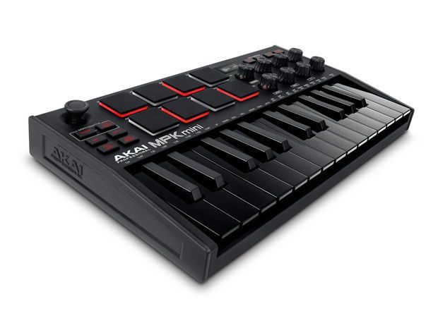 Akai MPK Mk3 Mini Portable Pad and Keyboard Controller in Black