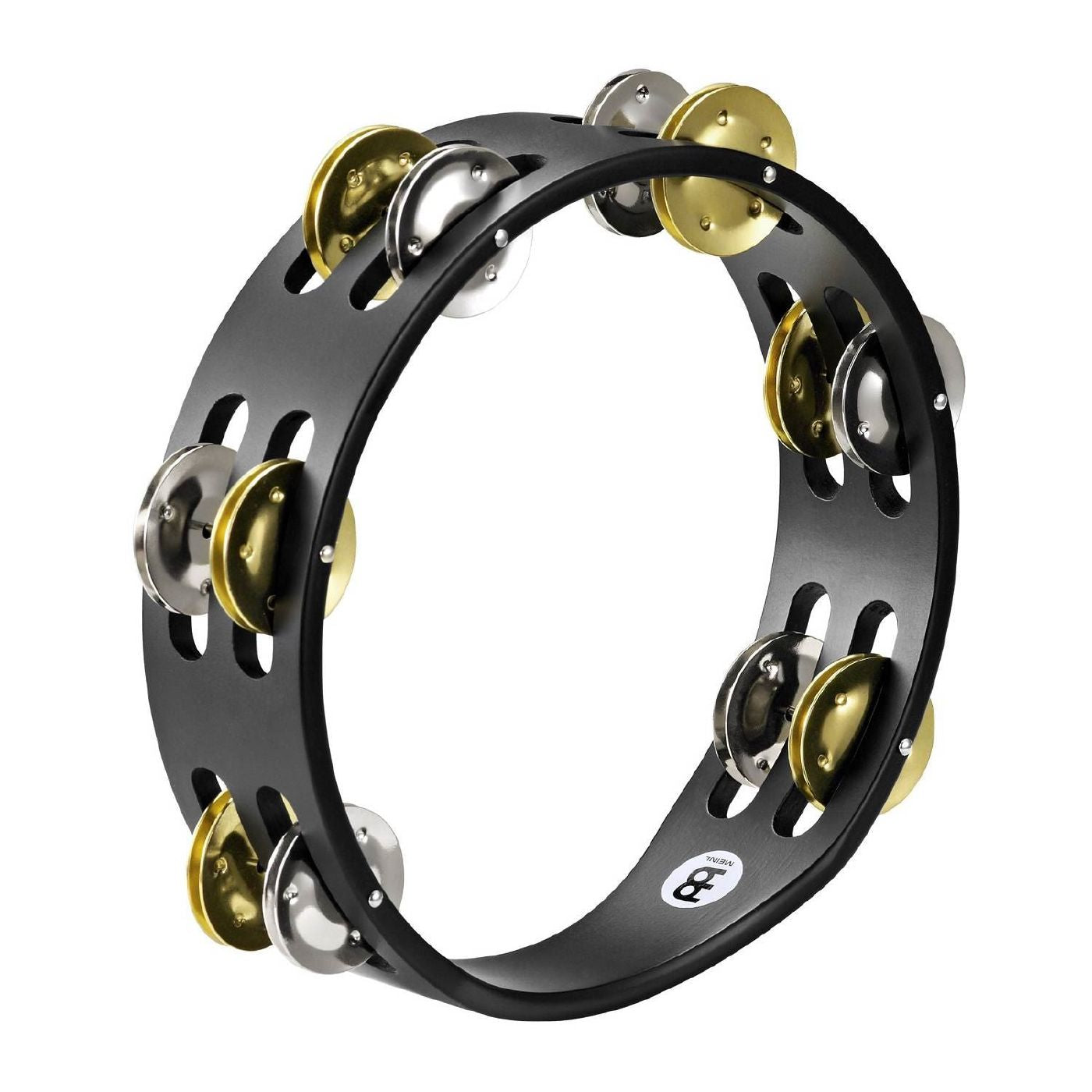 Meinl CTA2M-BK Mixed Jingles Tambourine 2 Rows in Black