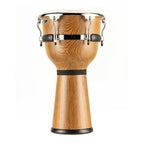 Meinl DJW3ZFA-M 12in Floatune Series Wood Djembe in Zebra Finished Ash