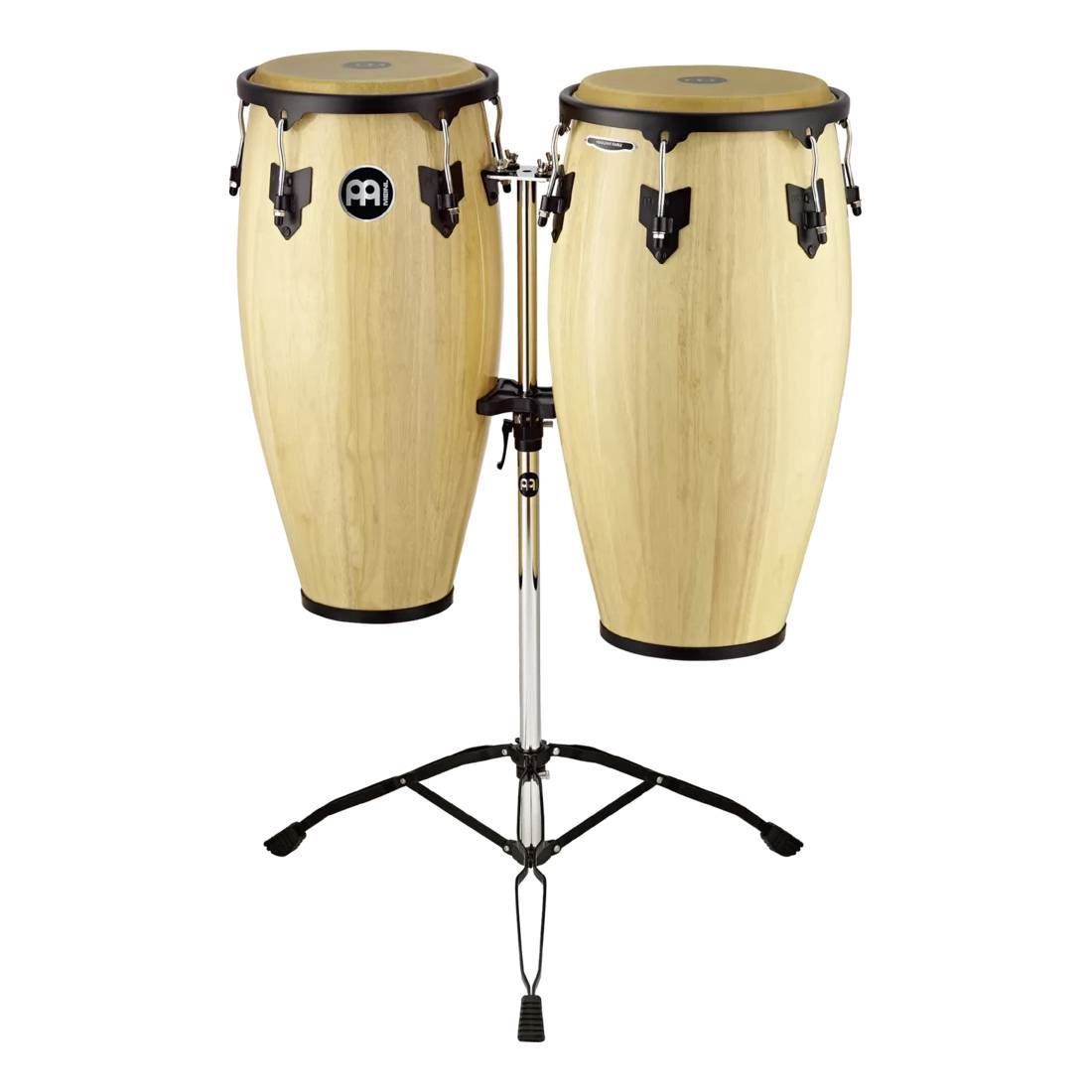 Meinl HC812NT 11 & 12in Headliner Series Wood Conga Set in Natural with Double Stands