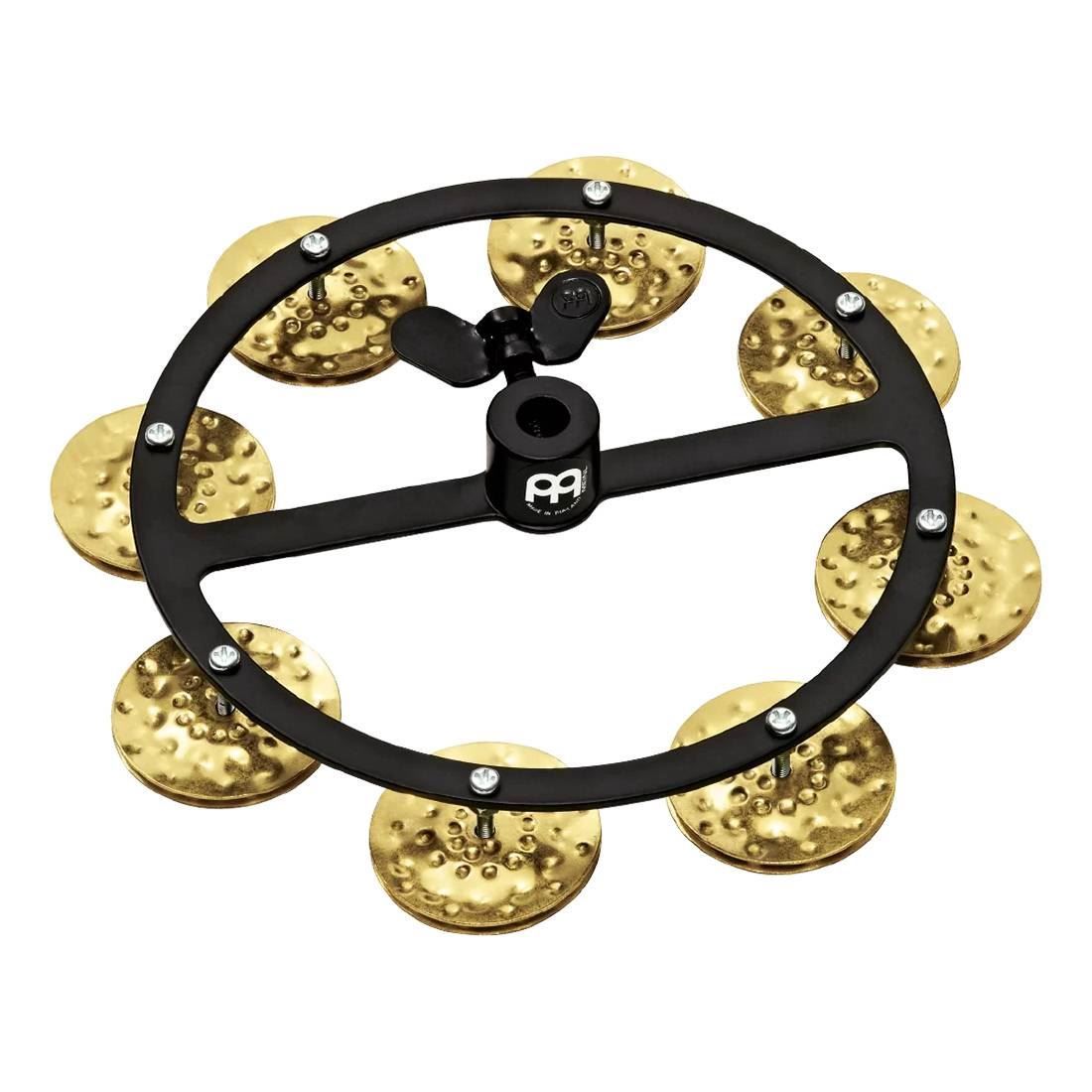 Meinl HTHH1B-BK Hi-Hat Tambourine Single Row with Brass Jingles in Black