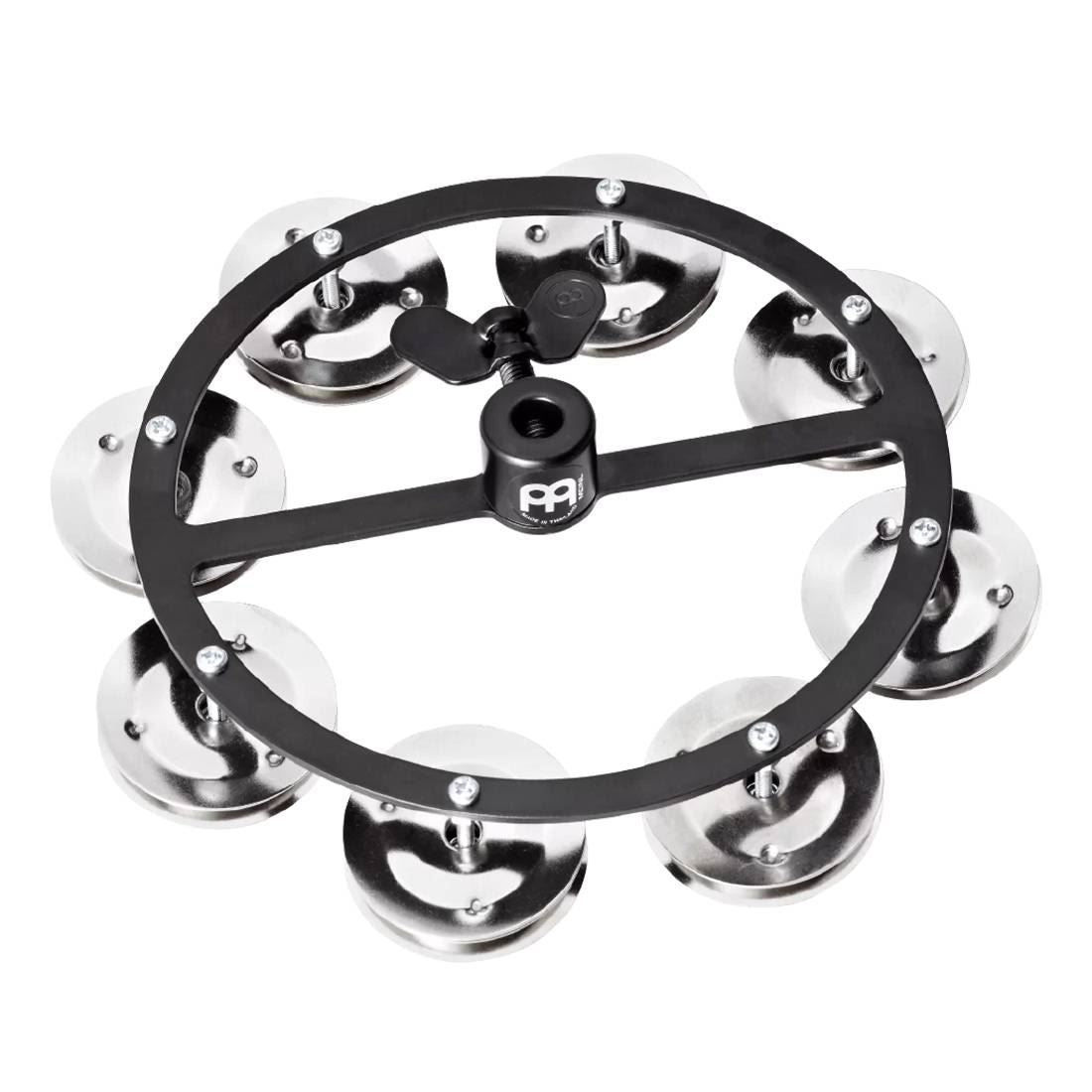 Meinl HTHH1BK Hi-Hat Tambourine Single Row with Stainless Steel Jingles in Black
