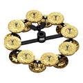 Meinl HTHH2B-BK Hi-Hat Tambourine Double Row with Brass Jingles in Black