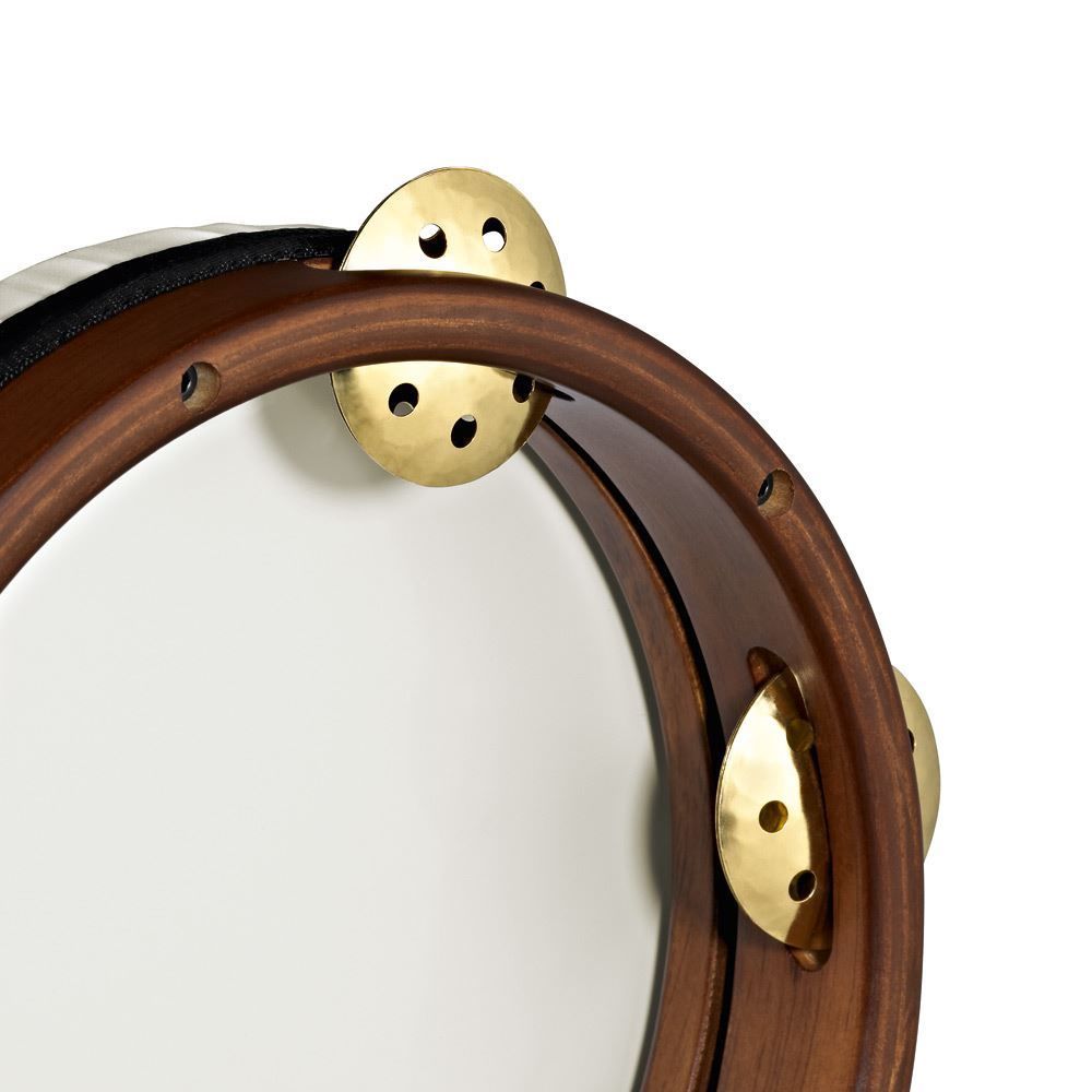 Meinl PAV12AB-M-TF 12in True Feel Headed Vented Jingles Tambourine in African Brown