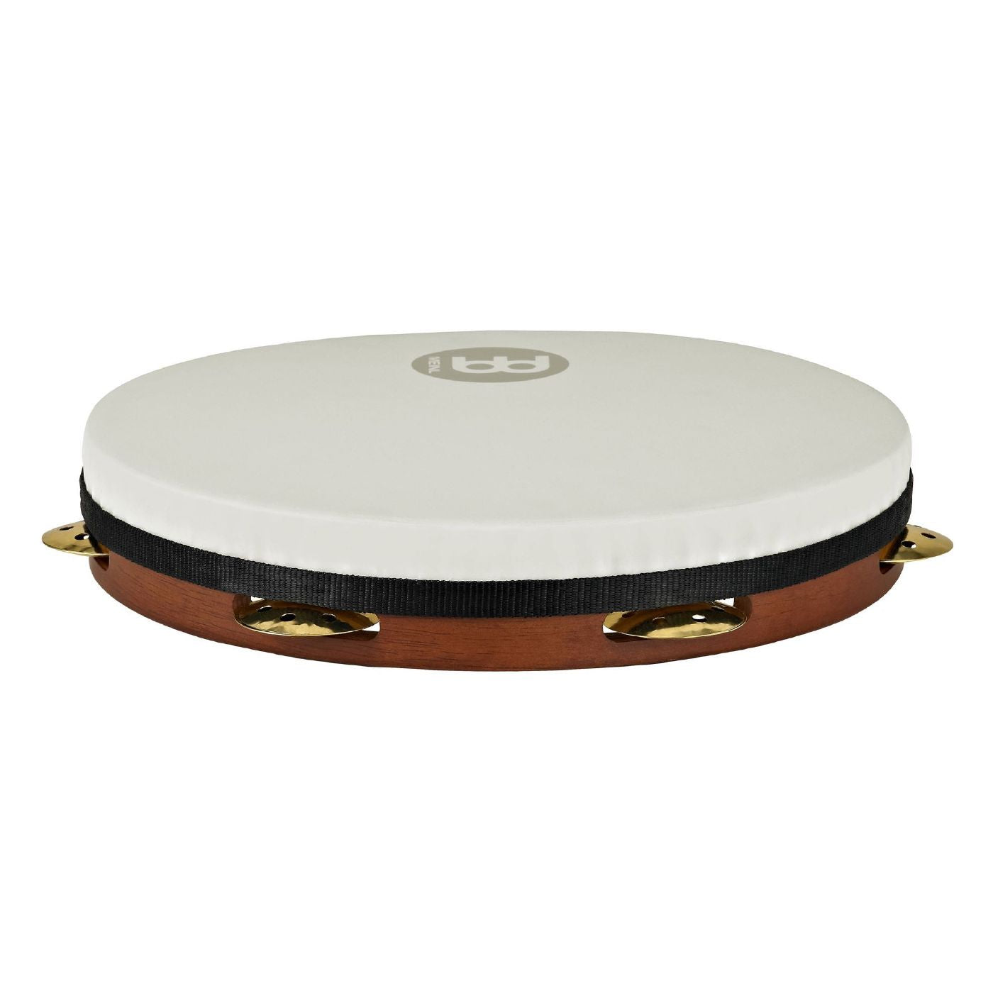 Meinl PAV12AB-M-TF 12in True Feel Headed Vented Jingles Tambourine in African Brown