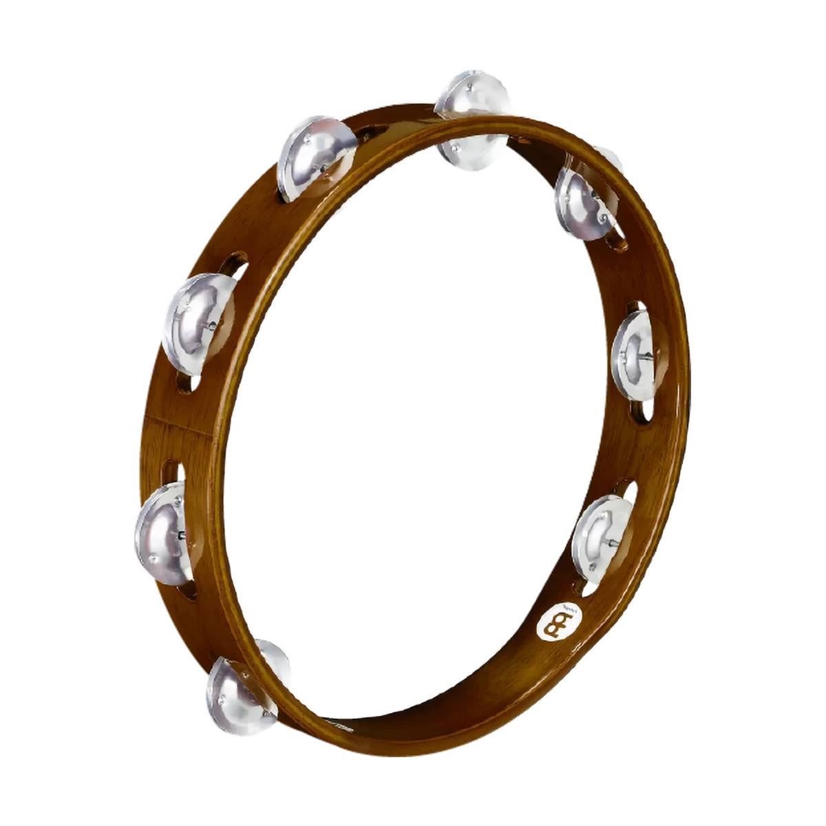 Meinl TA1A-AB Aluminum Jingles Tambourine 1 Row in African Brown