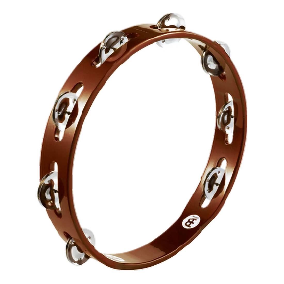 Meinl TA1AB Steel Jingles Tambourine 1 Row in African Brown