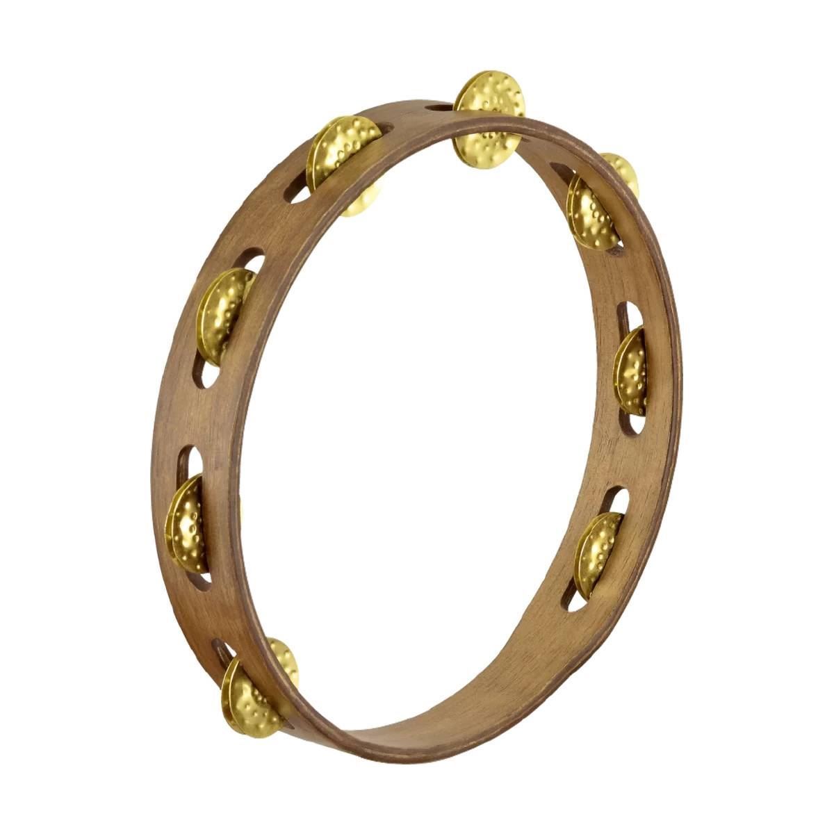 Meinl TA1V-WB Hamm Brass Jingles Tambourine 1 Row in Walnut Brown