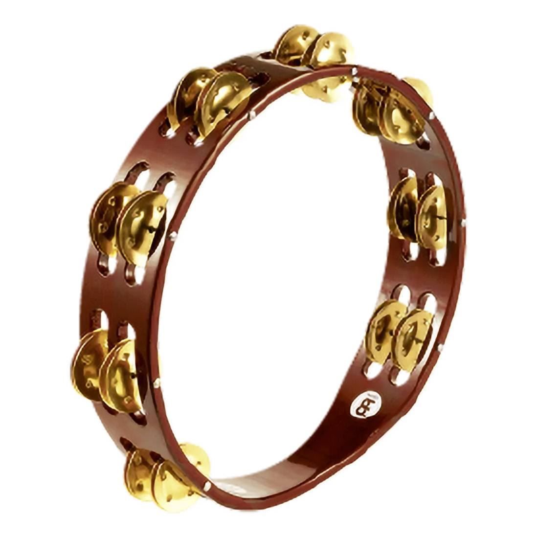 Meinl TA2B-AB Brass Jingles Tambourine 2 Rows in African Brown