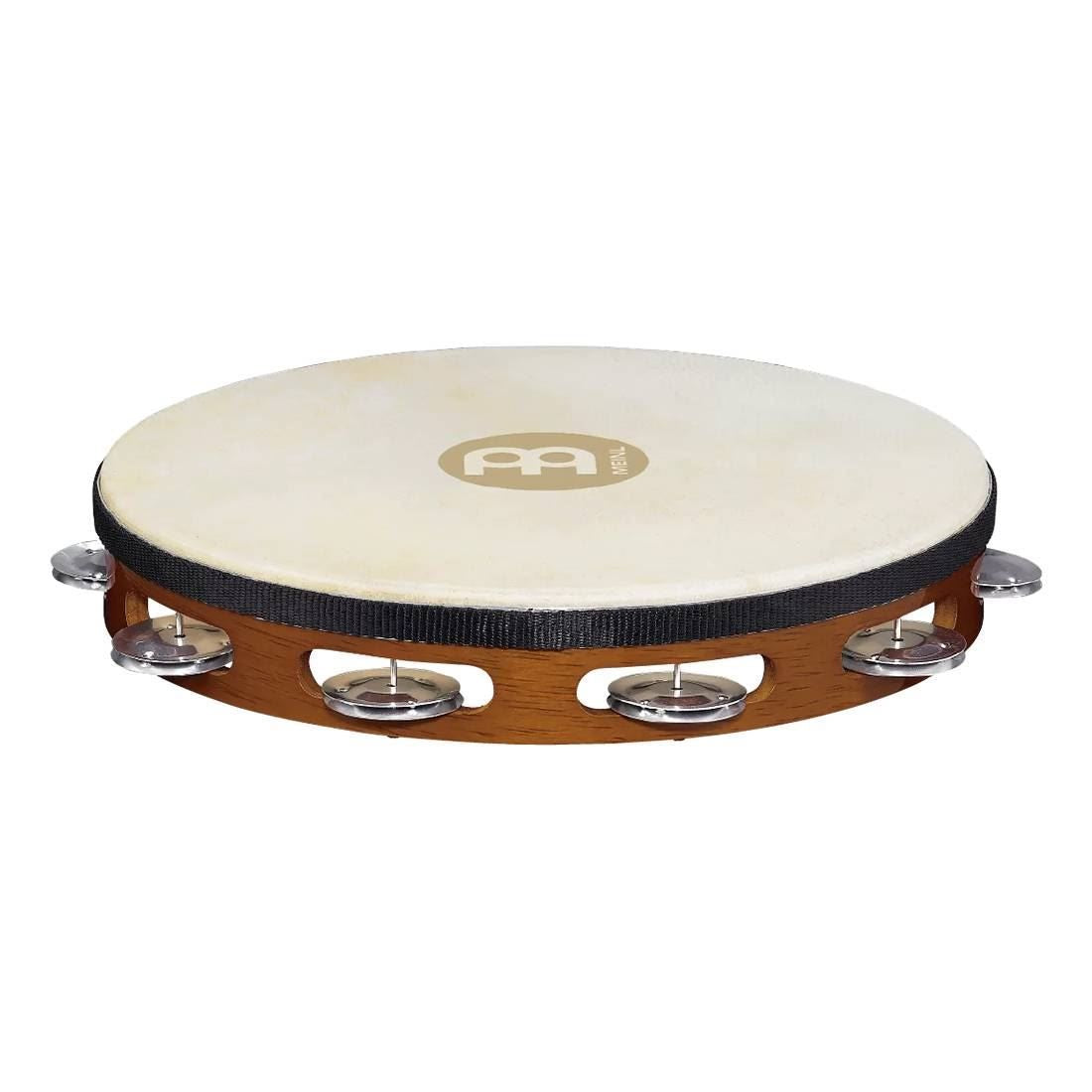 Meinl TAH1A-AB Aluminum Jingles Tambourine 1 Row in African Brown