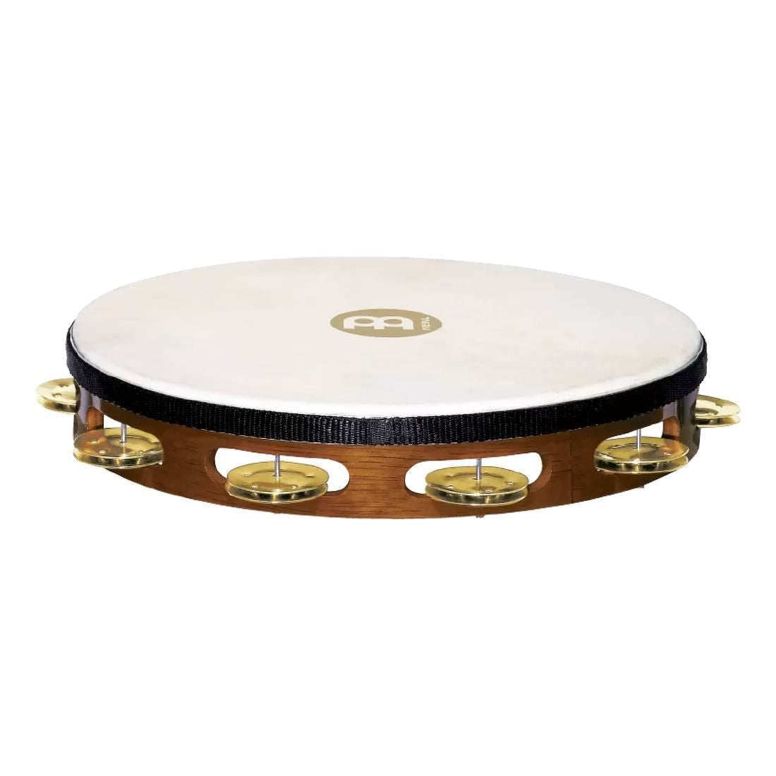 Meinl TAH1B-AB Brass Jingles Tambourine 1 Row in African Brown