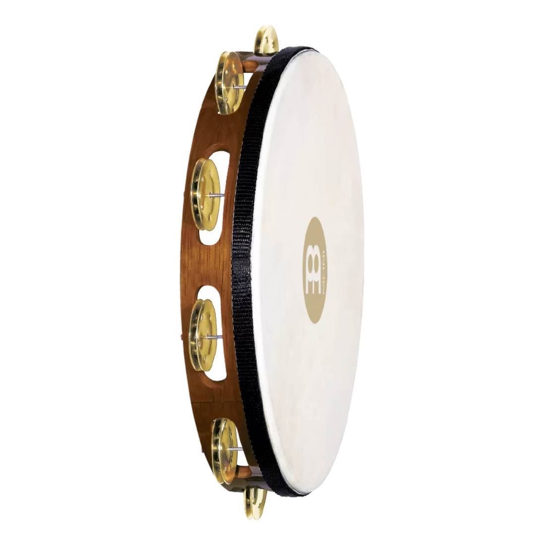 Meinl TAH1B-AB Brass Jingles Tambourine 1 Row in African Brown