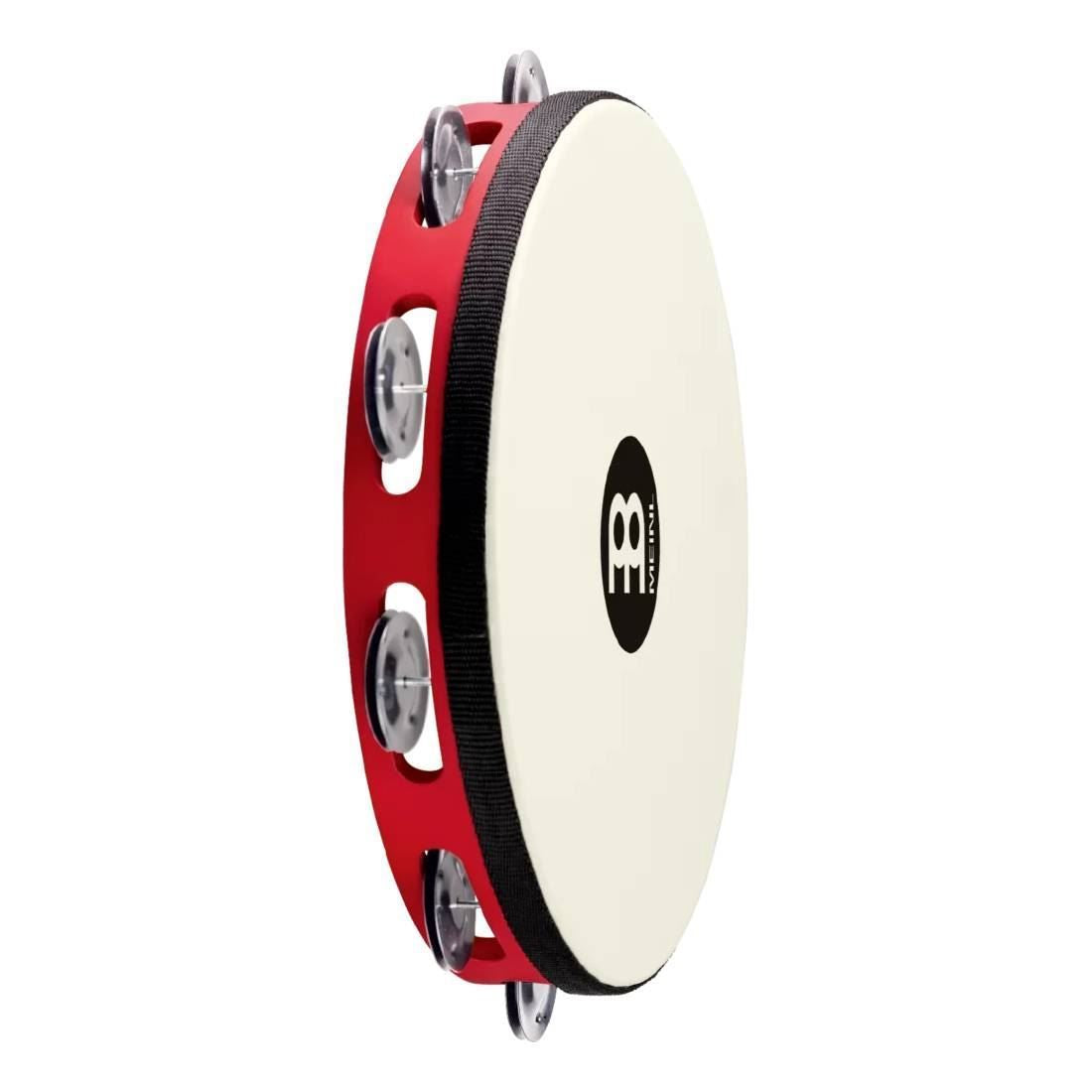 Meinl TAH1BK-R-TF Black Plated Steel Jingles Tambourine 1 Row in Red