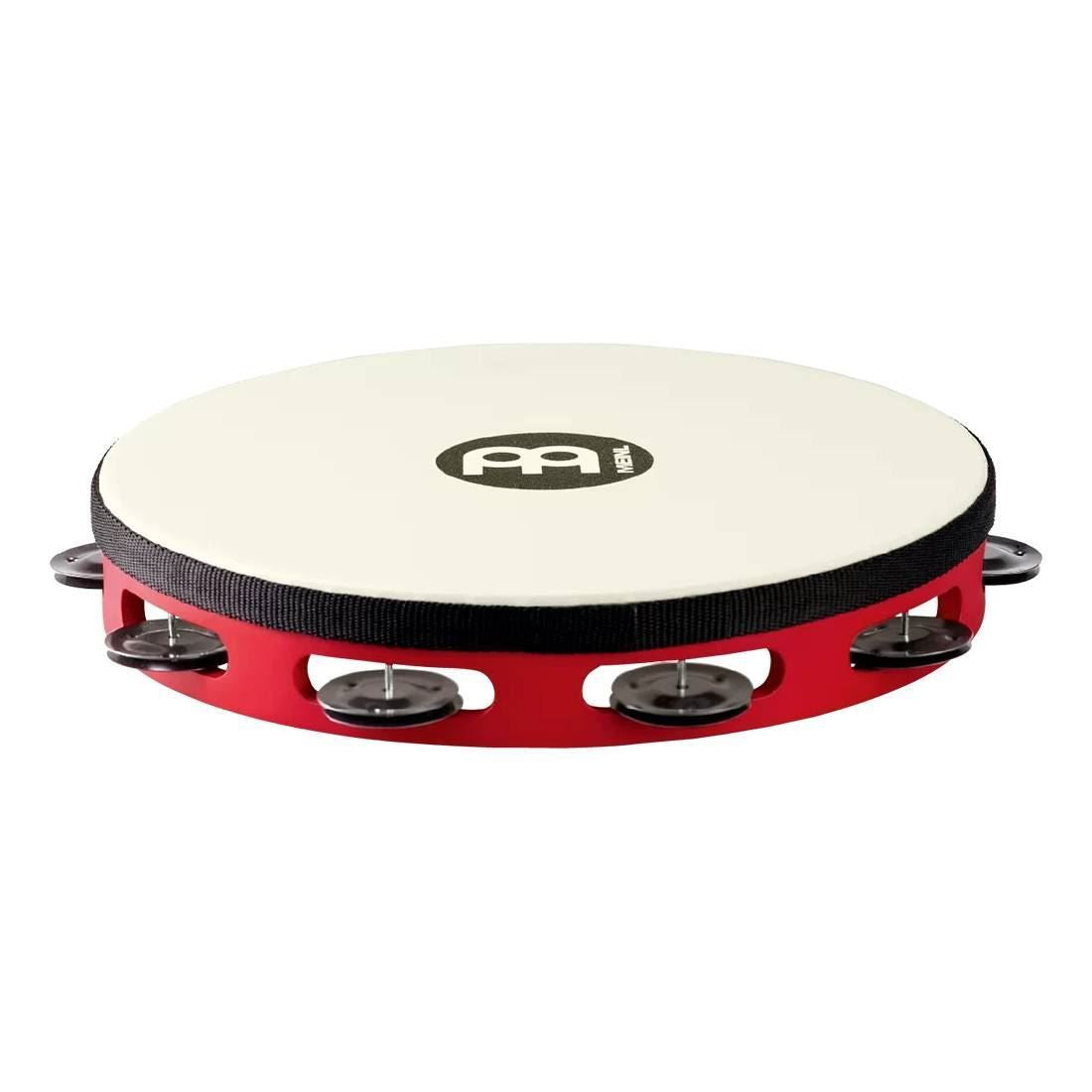 Meinl TAH1BK-R-TF Black Plated Steel Jingles Tambourine 1 Row in Red
