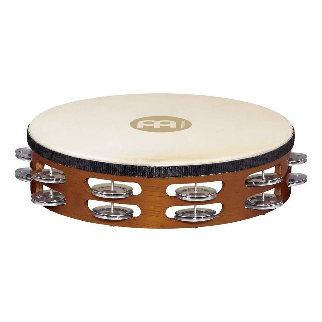 Meinl TAH2A-AB Aluminum Jingles Tambourine 2 Rows in African Brown