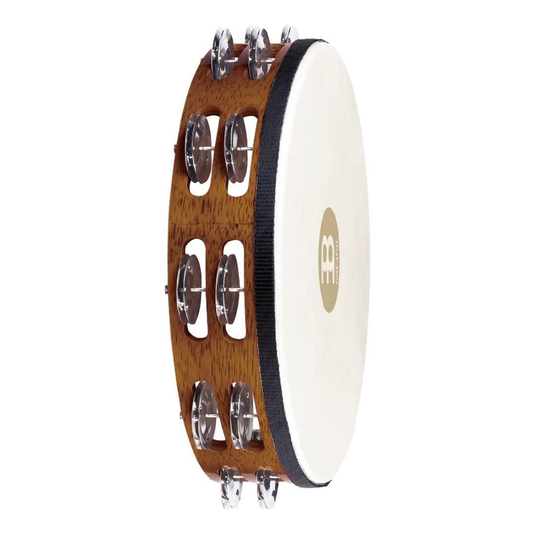 Meinl TAH2AB Steel Jingles Tambourine in African Brown 2 Rows