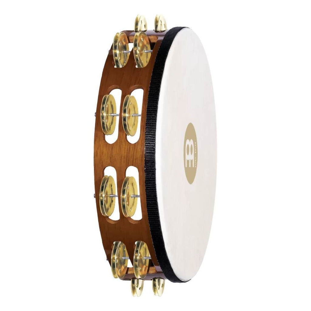 Meinl TAH2B-AB Brass Jingles Tambourine 2 Rows in African Brown